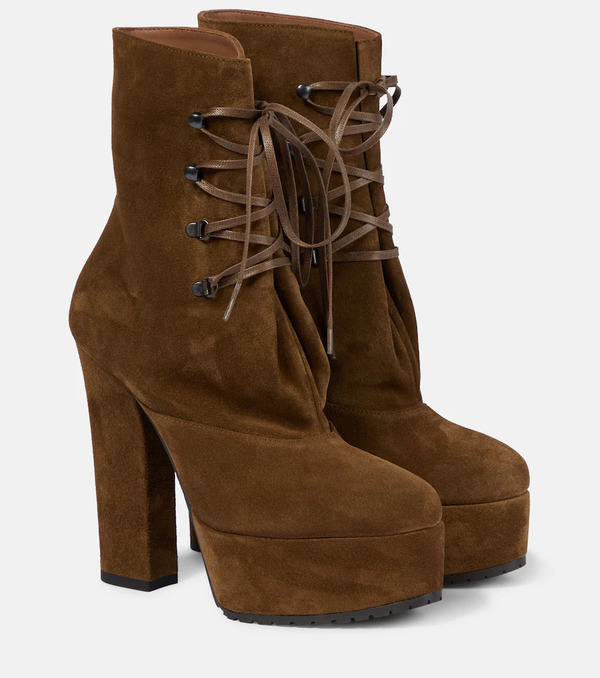  Alaia Alaã¯a Trekk Suede Ankle Boots 