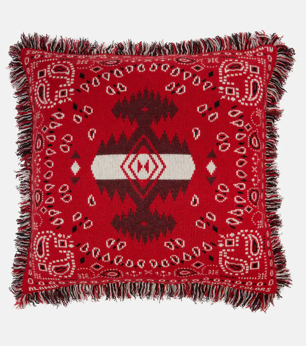  Alanui Alanui Bandana Jacquard Wool-blend Cushion 