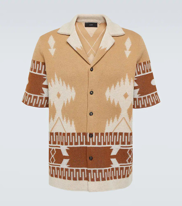  Alanui Alanui Icon Piquet Cotton Jacquard Shirt 