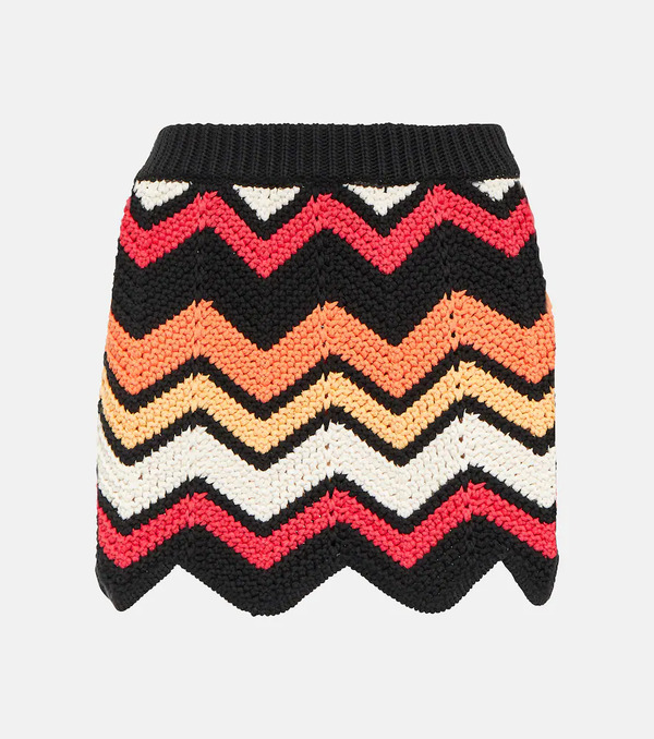  Alanui Alanui Kaleidoscopic Cotton-blend Miniskirt 