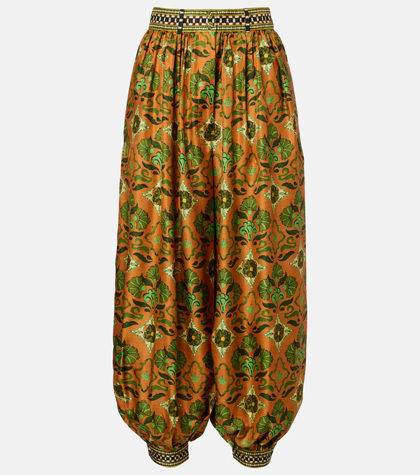  Alemais Alã©mais Cece Floral Silk Tapered Pants 