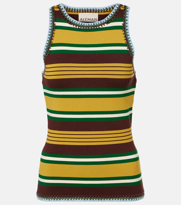  Alemais Alã©mais Clover Knitted Striped Tank Top 