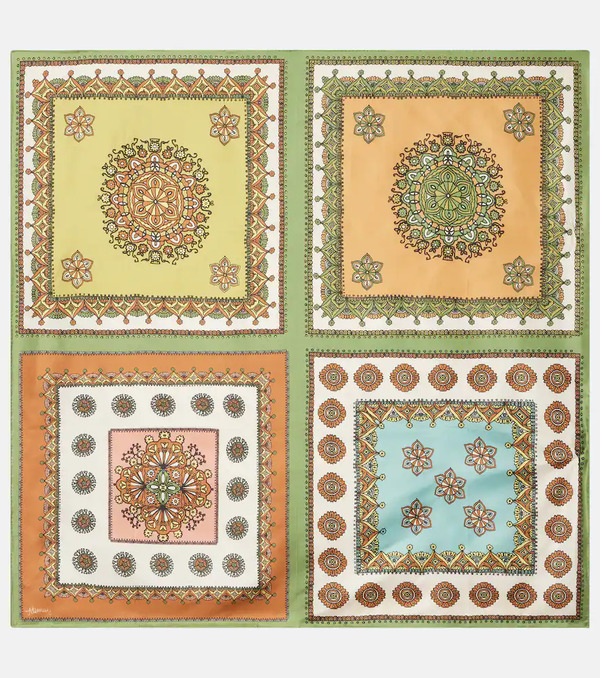  Alemais Alã©mais Contina Tiles Silk Scarf 