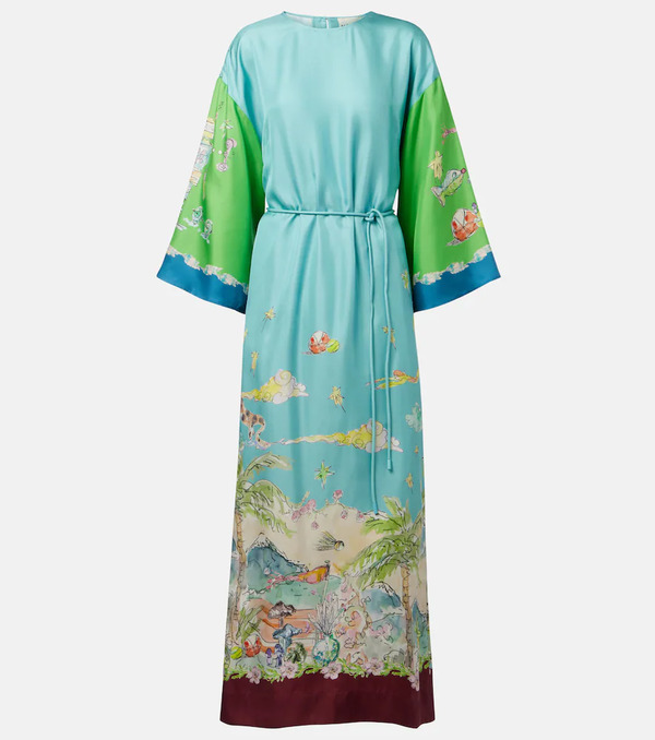  Alemais Alã©mais Daria Printed Silk Maxi Dress 