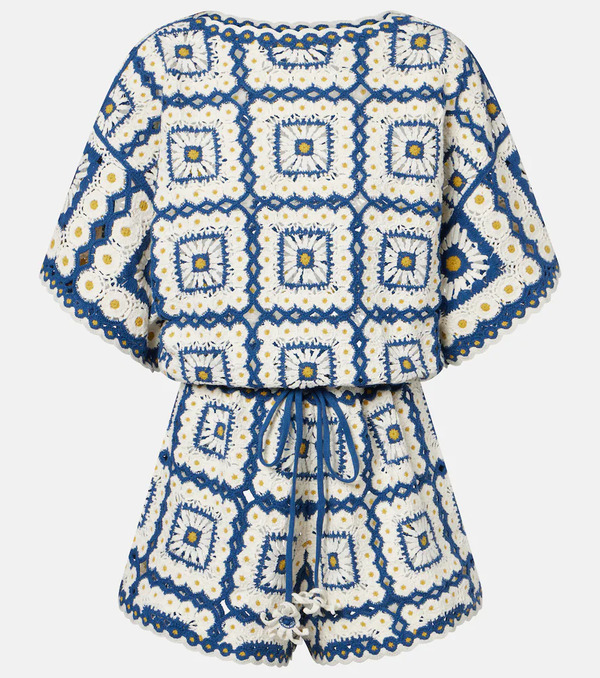  Alemais Alã©mais Dolly Crochet Cotton Romper 