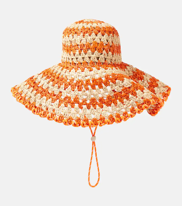  Alemais Alã©mais Flame Raffia Sun Hat 
