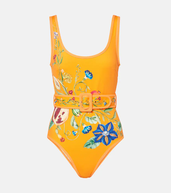  Alemais Alã©mais Flores Printed Belted Swimsuit 