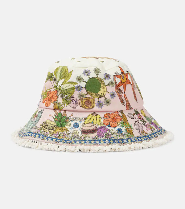  Alemais Alã©mais Hazel Linen Bucket Hat 