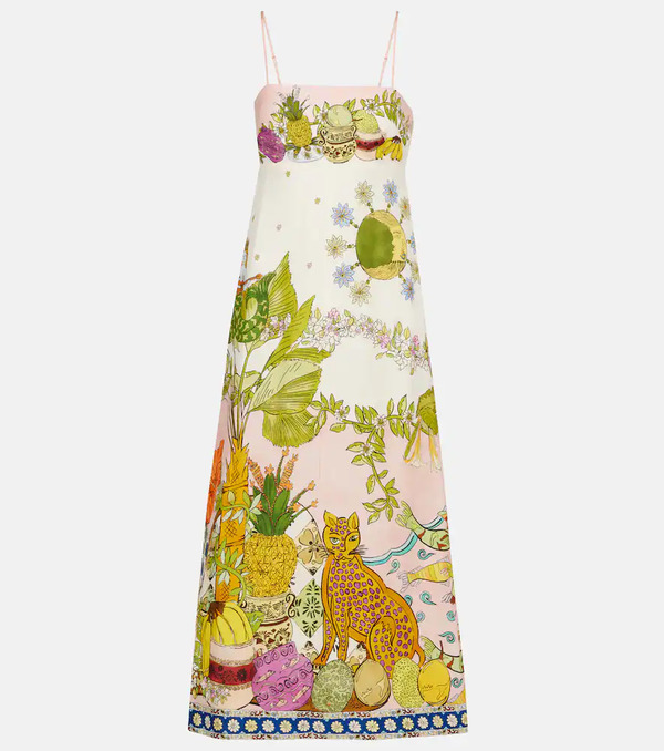  Alemais Alã©mais Hazel Printed Linen-blend Maxi Dress 