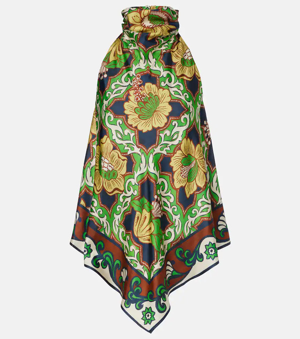  Alemais Alã©mais Liana Printed Silk Satin Top 