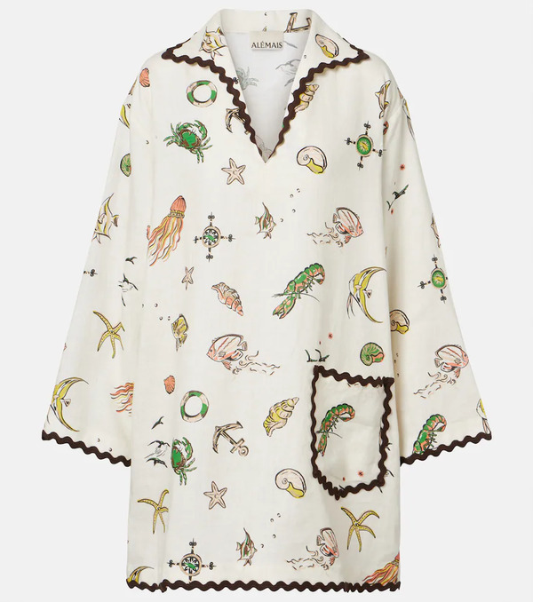 Alemais Alã©mais Printed Linen Minidress 