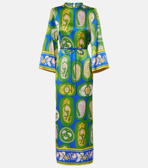  Alemais Alã©mais Printed Silk Satin Maxi Dress 