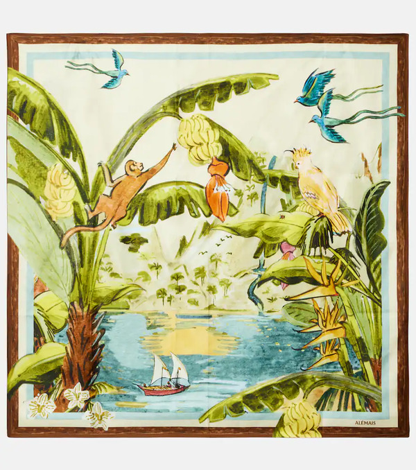  Alemais Alã©mais Printed Silk Satin Scarf 