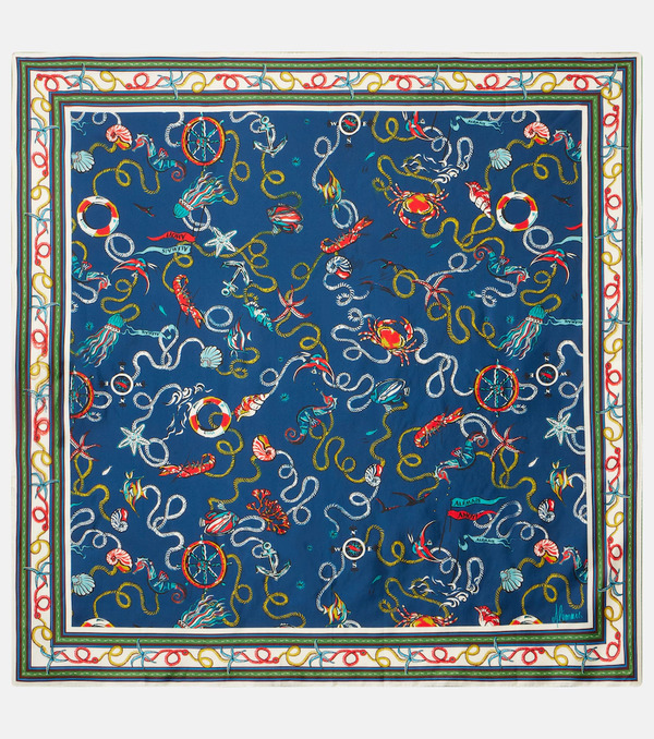 Alemais Alã©mais Printed Silk Twill Scarf 