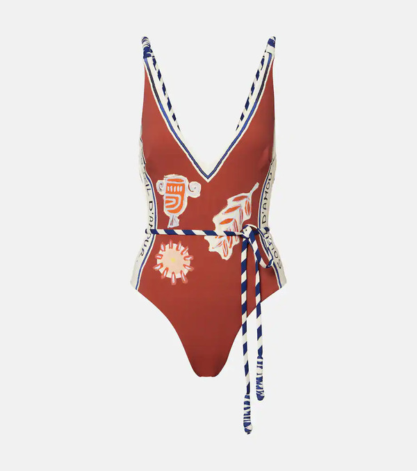  Alemais Alã©mais Soleil D'amour Printed Swimsuit 