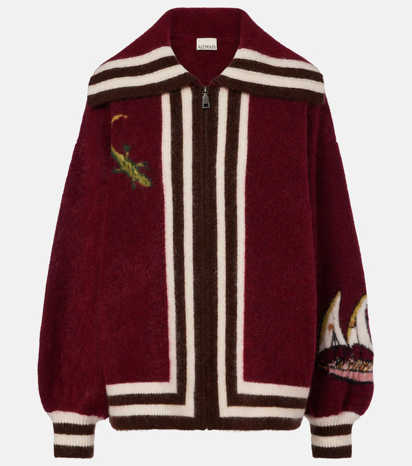  Alemais Alã©mais X Mokshini Mohair And Wool-blend Cardigan 