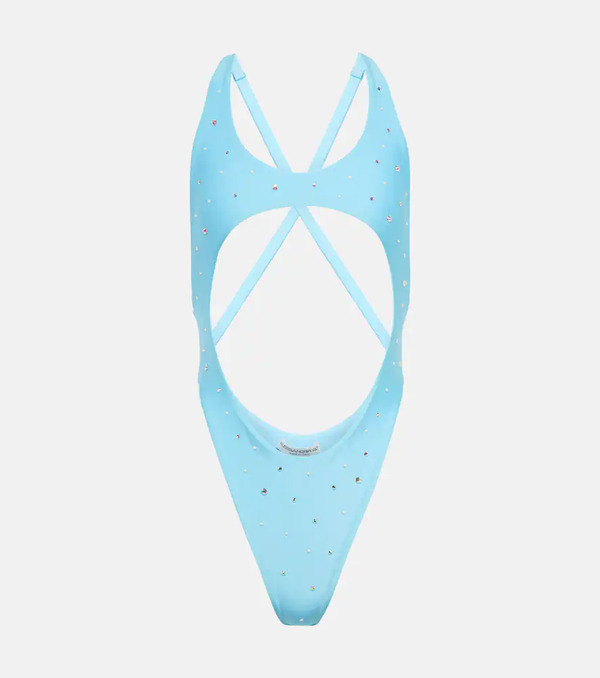  Alessandra Rich Alessandra Rich Embellished Cutout Swimsuit 