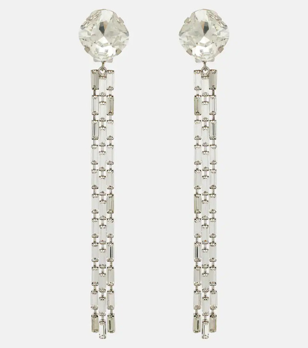 Alessandra Rich Alessandra Rich Fringed Clip-on Drop Earrings 