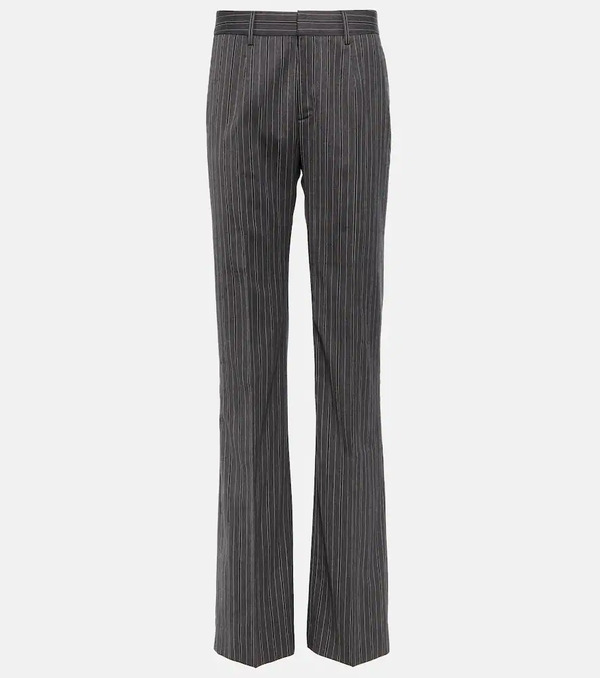  Alessandra Rich Alessandra Rich Pinstriped High-rise Straight Pants 