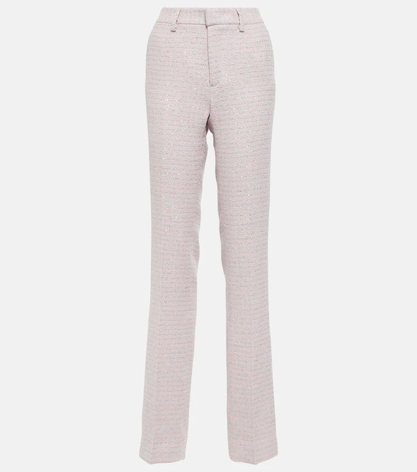  Alessandra Rich Alessandra Rich Sequined Mid-rise Straight Pants 