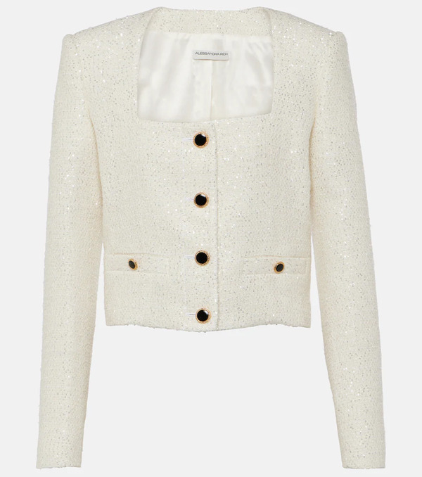  Alessandra Rich Alessandra Rich Sequined Tweed Jacket 