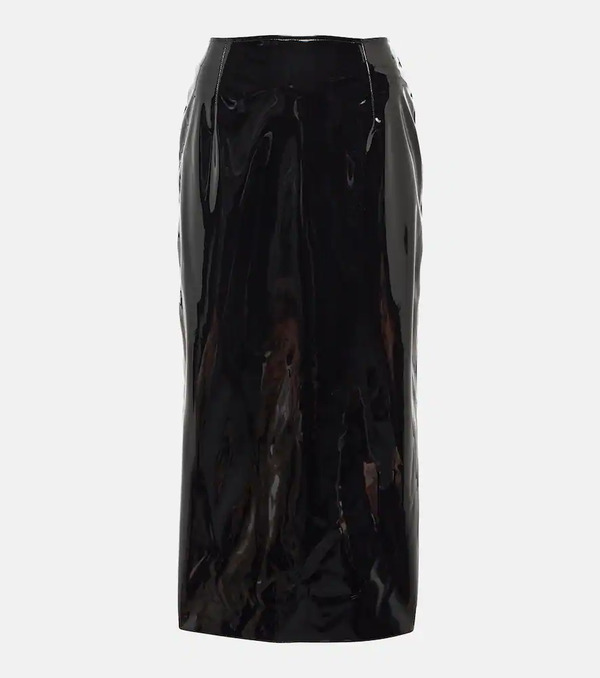  Alessandra Rich Alessandra Rich Vinyl Midi Skirt 