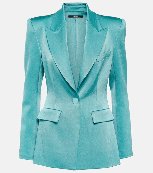  Alex Perry Alex Perry Aro Satin Single-breasted Blazer 