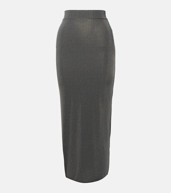  Alex Perry Alex Perry Embellished Jersey Midi Skirt 