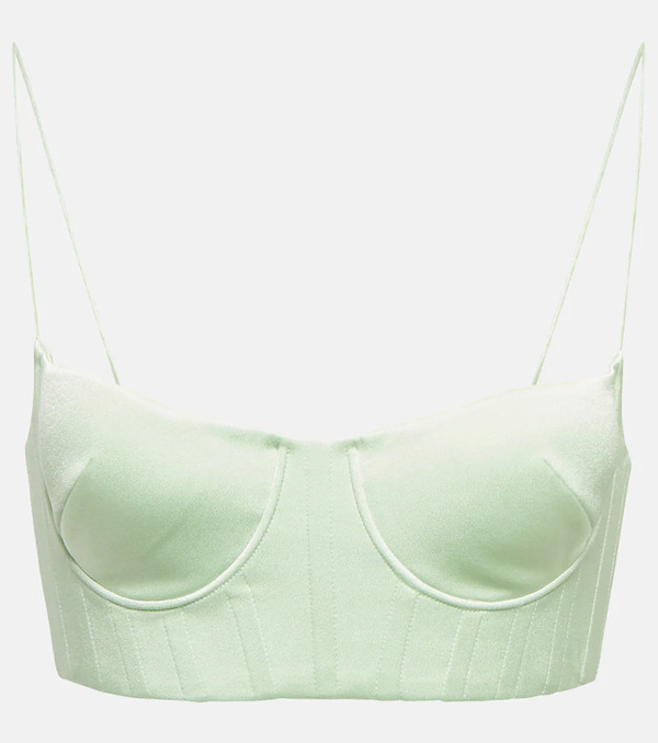  Alex Perry Alex Perry Hart Satin Crãªpe Bralette 