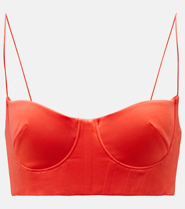  Alex Perry Alex Perry Hart Satin Crãªpe Bralette 