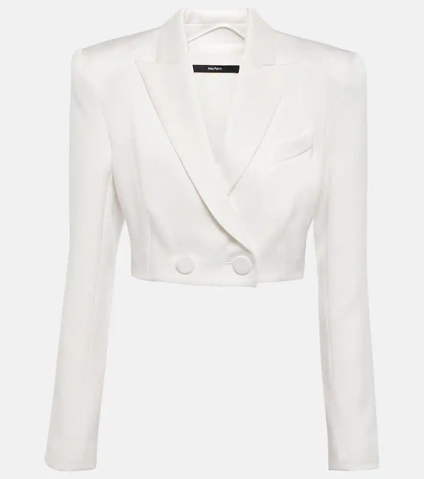  Alex Perry Alex Perry Parker Cropped Satin Crãªpe Blazer 