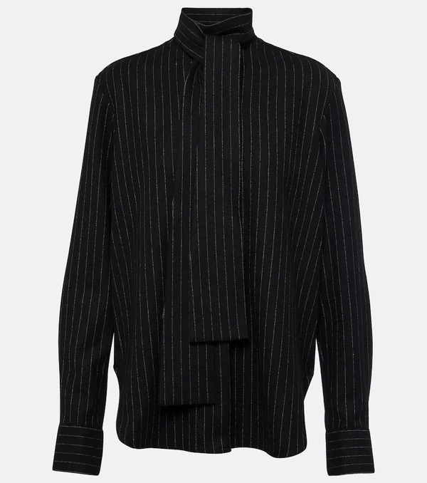  Alex Perry Alex Perry Pinstripe Tie-neck Shirt 