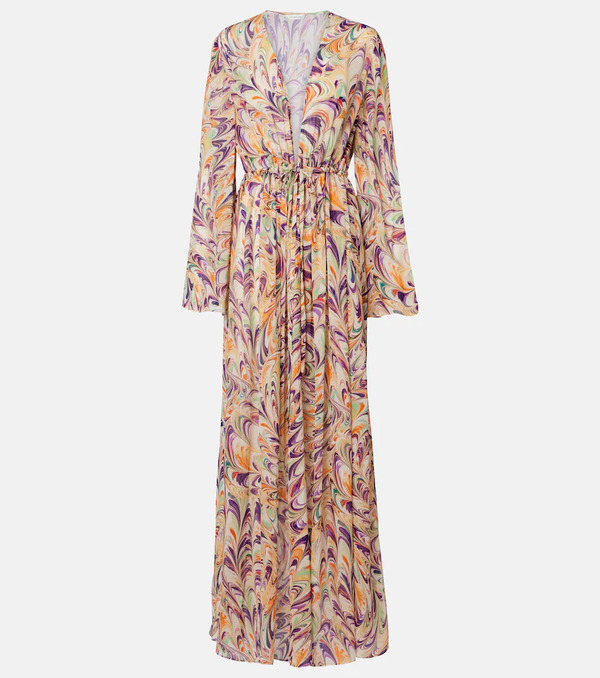  Alexandra Miro Alexandra Miro Chloe Printed Georgette Kaftan 