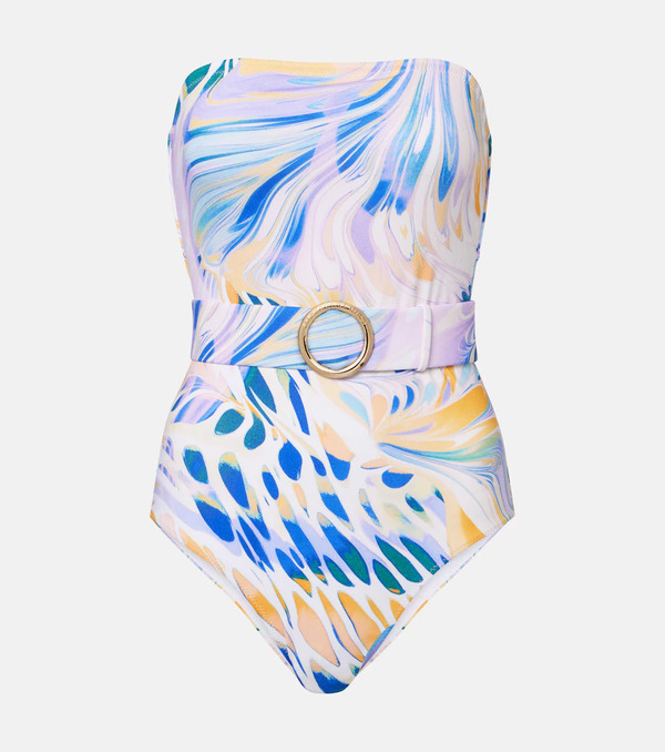 Alexandra Miro Alexandra Miro Iris Belted Printed Swimsuit 