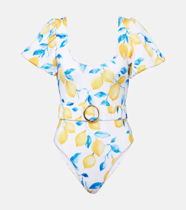  Alexandra Miro Alexandra Miro Jeanie Belted Printed Swimsuit 
