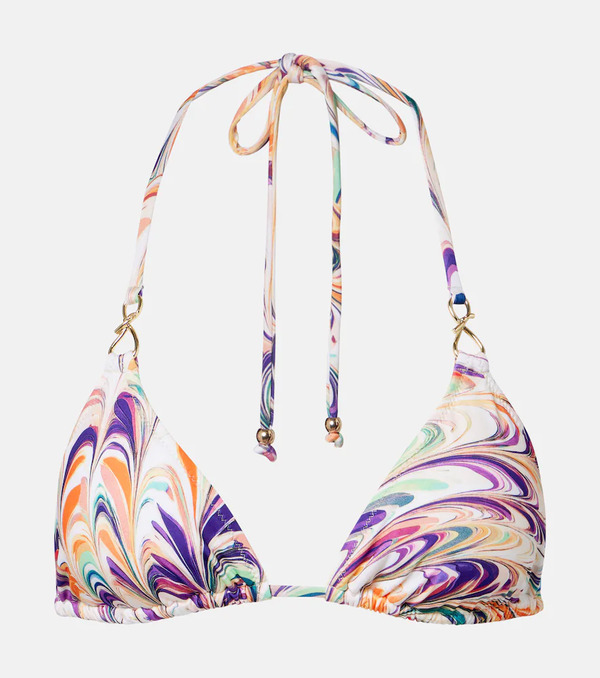  Alexandra Miro Alexandra Miro Leoni Printed Triangle Bikini Top 
