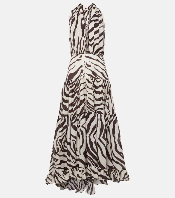  Alexandra Miro Alexandra Miro Marie Rose Zebra-print Cotton Maxi Dress 