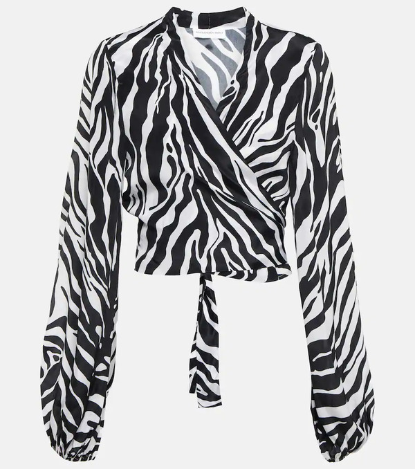  Alexandra Miro Alexandra Miro Tabitha Zebra-print Crop Top 