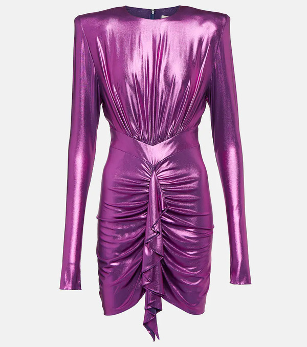  Alexandre Vauthier Alexandre Vauthier Draped Satin Jersey Minidress 