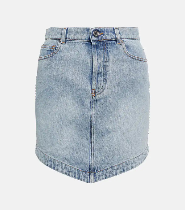  Alexandre Vauthier Alexandre Vauthier Embellished Denim Miniskirt 