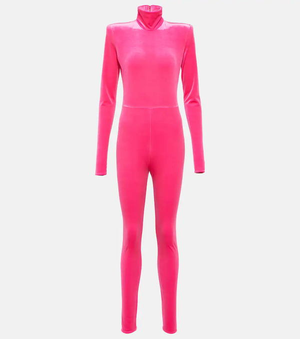  Alexandre Vauthier Alexandre Vauthier Turtleneck Velvet Jumpsuit 