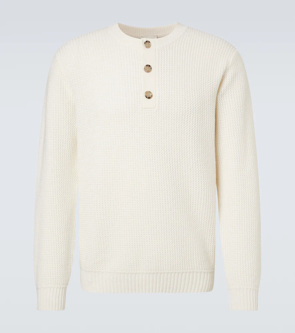  Allude Allude Waffle-knit Wool And Cashmere Sweater 