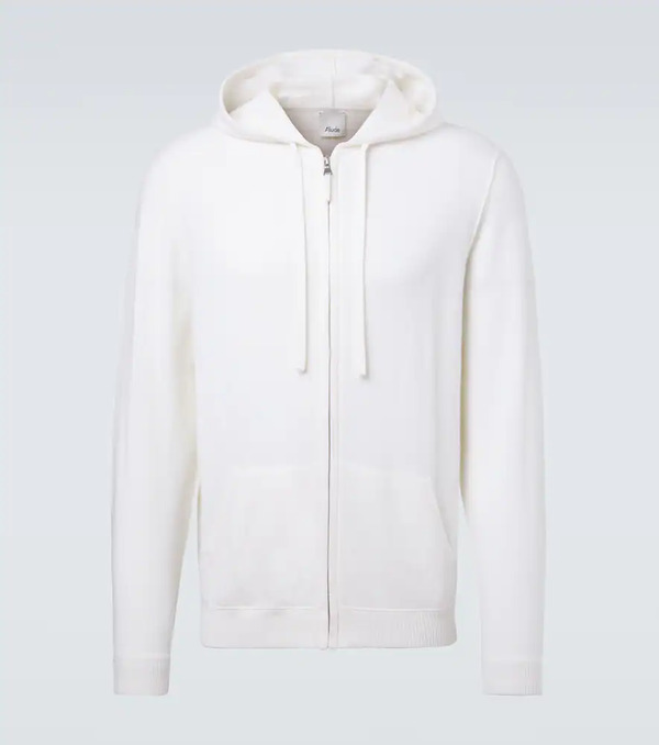  Allude Allude Zip-up Wool And Cashmere Hoodie 