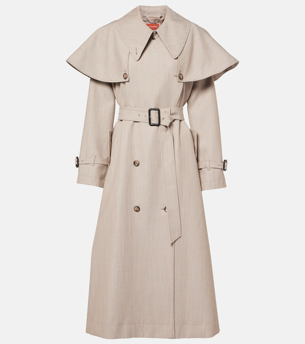  Altuzarra Altuzarra Billie Caped Virgin Wool Trench Coat 
