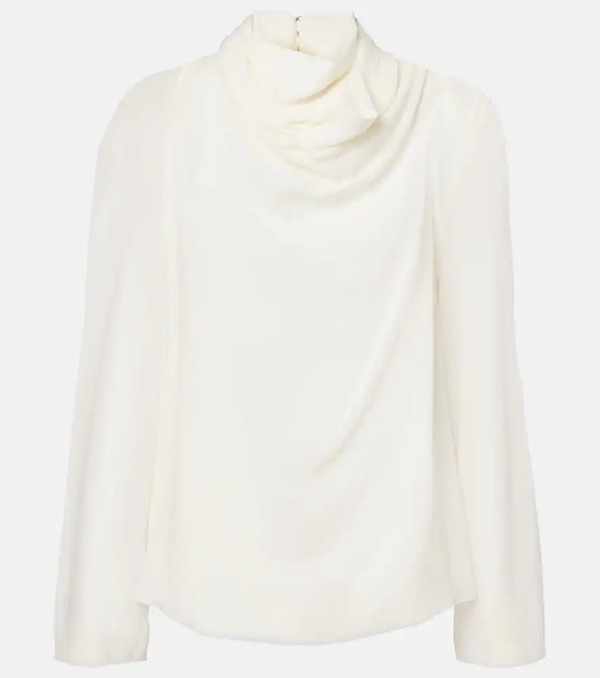 Altuzarra Altuzarra Cara Draped High-neck Silk Top 