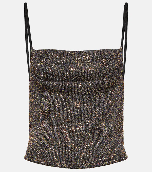  Altuzarra Altuzarra Diaplo Metallic Knit Crop Top 