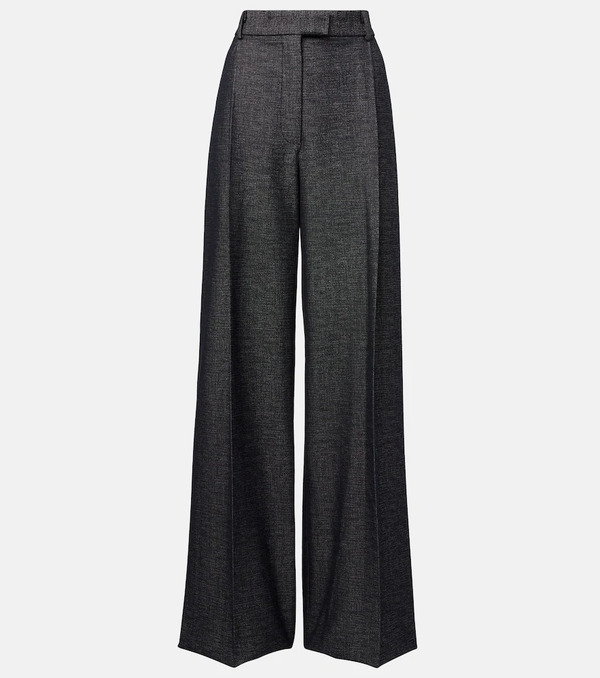  Altuzarra Altuzarra Jess Cotton And Silk Wide-leg Pants 