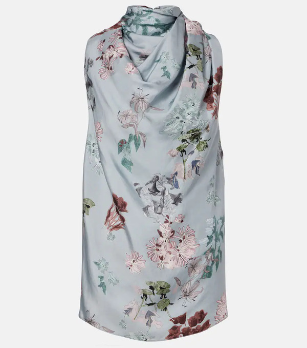  Altuzarra Altuzarra Sleary Floral Draped Silk Top 