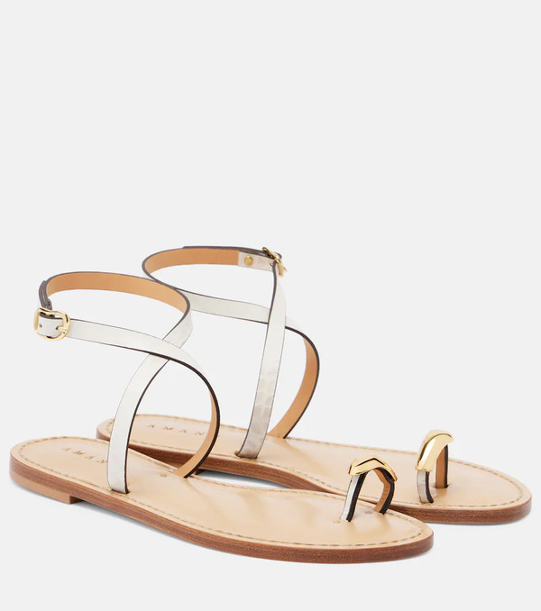  Amanu Amanu Kigali Embellished Leather Sandals 