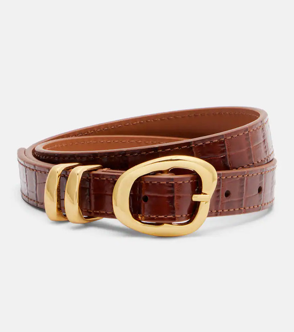  Amanu Amanu Tugela Croc-effect Leather Belt 